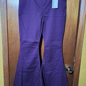 Zenana Outfitters Purple Flare Jeans